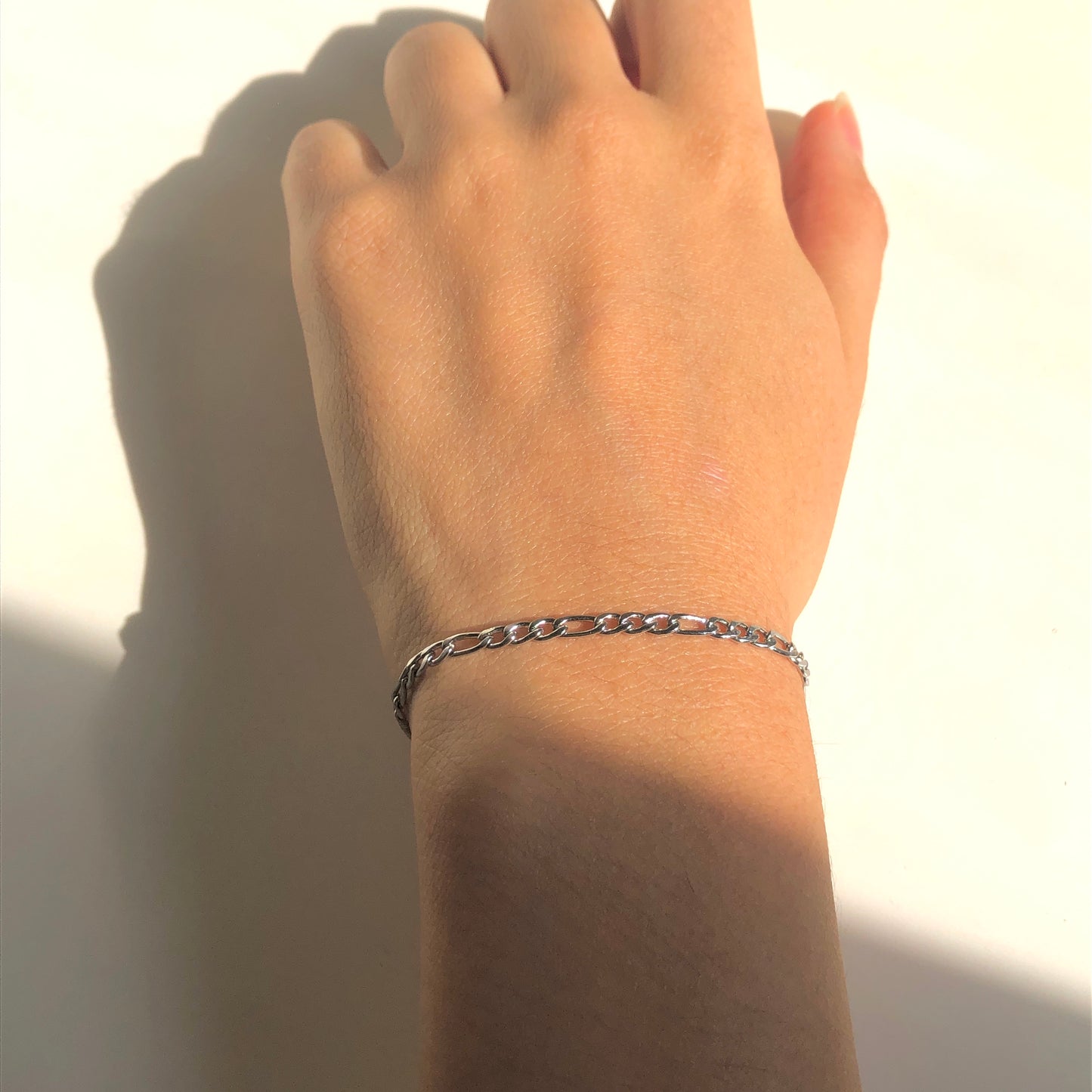 Stainless Steel Figaro Chain Bracelet