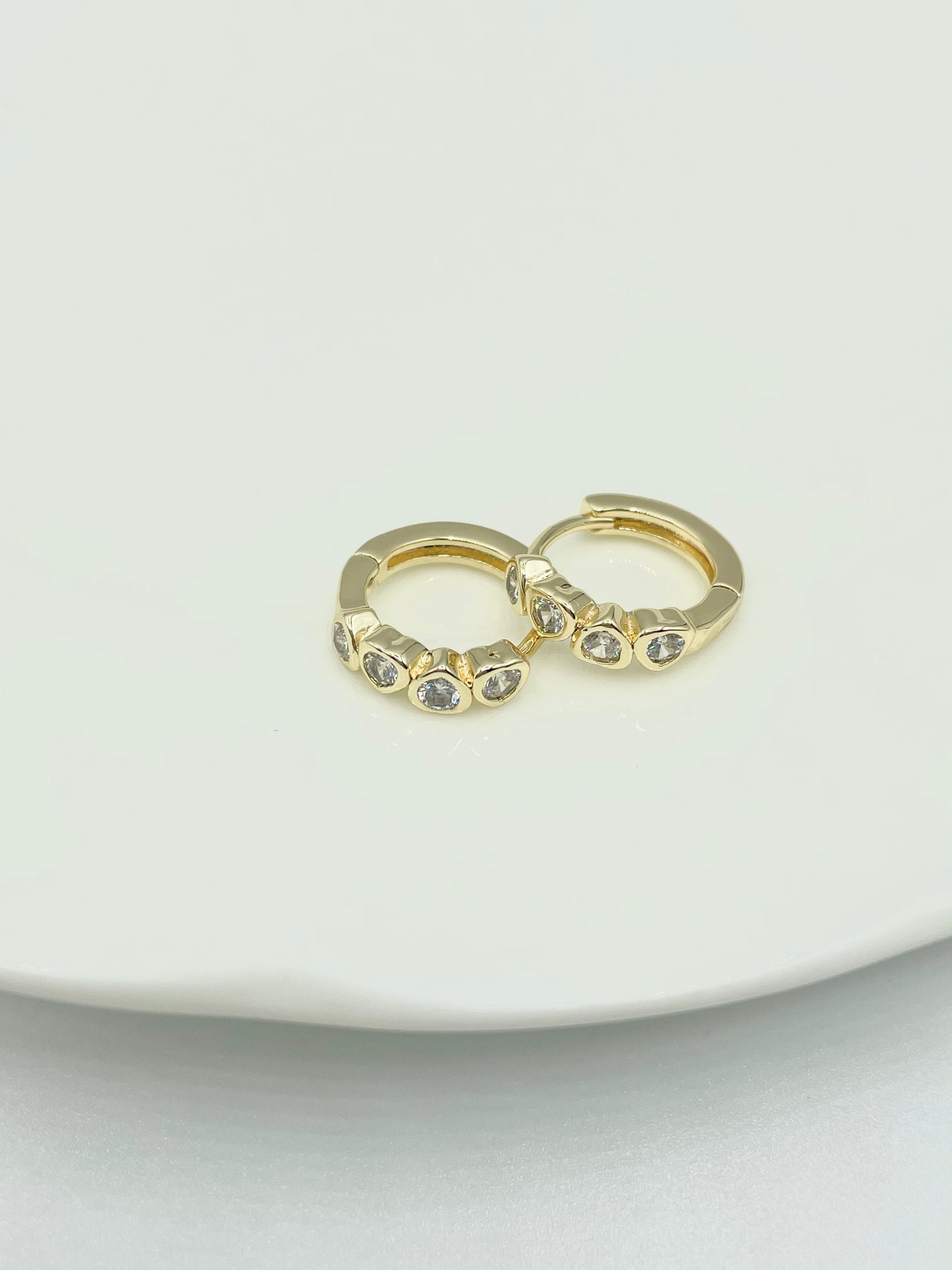 14k Kloe Heart Huggies