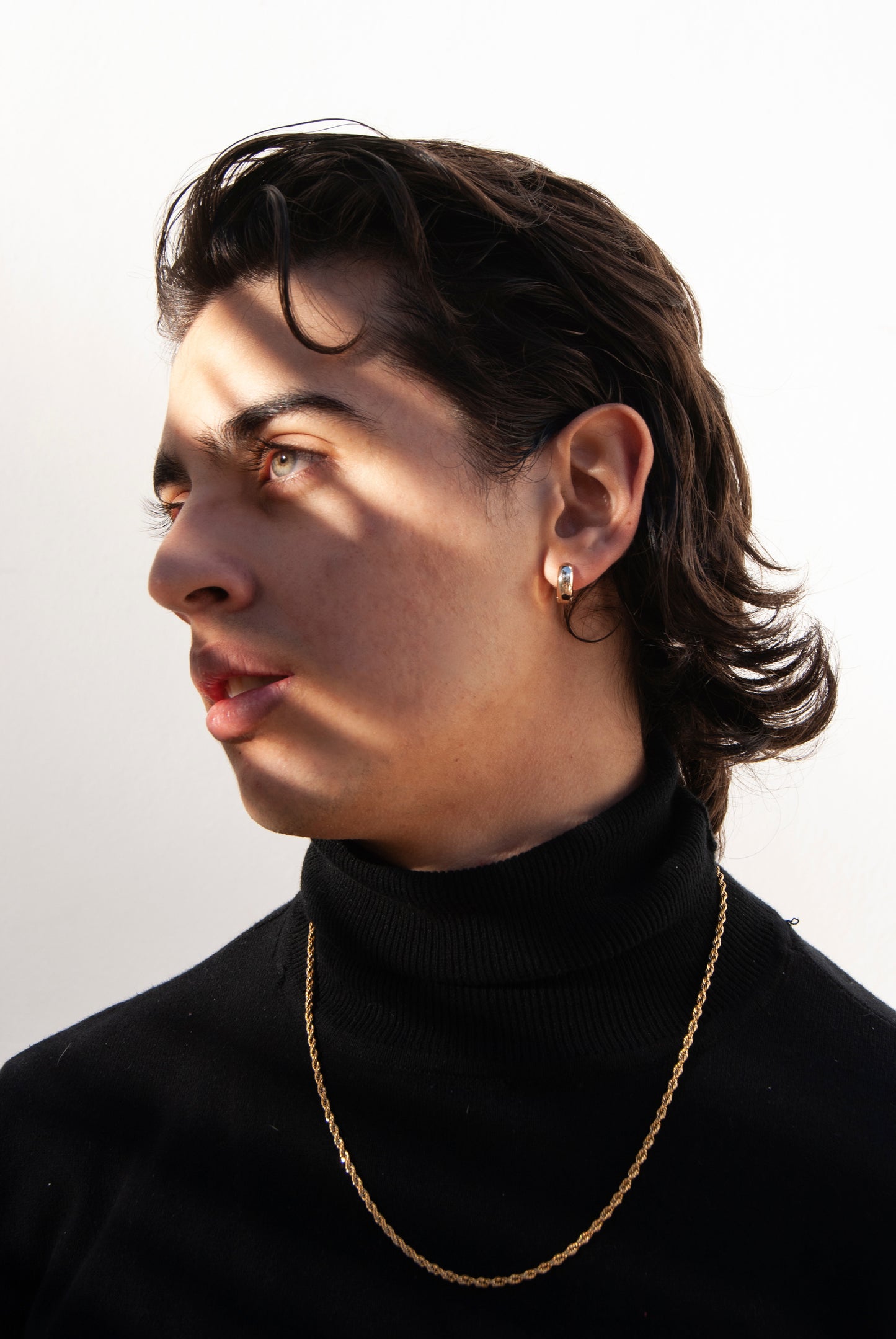 14k Mini Chunky Hoop